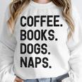 Vintage Coffee Books Dogs Naps Retro Unisex Sweatshirt