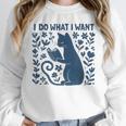 I Do What I Want Cat Reading Book Boho Flowers Vintage Unisex Sweatshirt