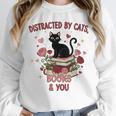 Women's Cat Books Romantic Floral Aesthetic Book Lover Cat Owner Unisex Sweatshirt Women's Cat Books Romantic Floral Aesthetic Book Lover Cat Owner Unisex Sweatshirt