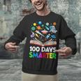 100th Day Of School Astronaut Books Space 100 Days Smarter Unisex Sweatshirt