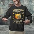 Abibliophobia Book Lover Reading Humor Graphic Unisex Sweatshirt