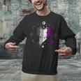 Ace Pride Book With Stars Moons And Magic Hand Unisex Sweatshirt