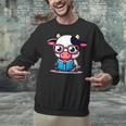 Adorable Book Lover Cow With Reading Glasses Cute Unisex Sweatshirt Adorable Book Lover Cow With Reading Glasses Cute Unisex Sweatshirt