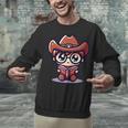 Adorable Book Lover Cowboy With Reading Glasses Cute Unisex Sweatshirt