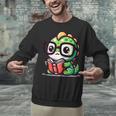 Adorable Book Lover Iguana With Reading Glasses Cute Unisex Sweatshirt