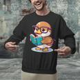 Adorable Book Lover Mallard Duck With Reading Glasses Cute Unisex Sweatshirt