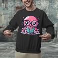 Adorable Book Lover Octopus With Reading Glasses Cute Unisex Sweatshirt Adorable Book Lover Octopus With Reading Glasses Cute Unisex Sweatshirt