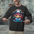 Adorable Book Lover Pirate With Reading Glasses Cute Unisex Sweatshirt