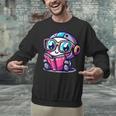 Adorable Book Lover Robot With Reading Glasses Cute Unisex Sweatshirt