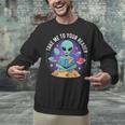 Alien Reader Reading Teacher Librarian Book Lover Unisex Sweatshirt