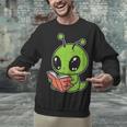 Alien Reading Book Believe In Yourself Kids Women Men Unisex Sweatshirt Alien Reading Book Believe In Yourself Kids Women Men Unisex Sweatshirt