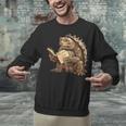 Alligator Snapping Turtle Reading A Book Unisex Sweatshirt