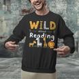 Animal Print Read A Book Character Kids Wild About Reading Unisex Sweatshirt Animal Print Read A Book Character Kids Wild About Reading Unisex Sweatshirt