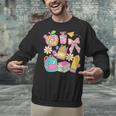 Apple Disco Pencil Books Bow Teacher Student Back To School Unisex Sweatshirt
