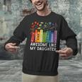Awesome Like My Daughter Books Floral Proud Mom Women Unisex Sweatshirt