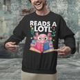 Axolotl Books Readsalotl Reading Bookworm Boys Girls Unisex Sweatshirt