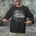 Barely Tolerable Shirt Floral Book Lover Quote Bookish Unisex Sweatshirt