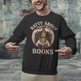 Batty About Books Reading Book Lover Men Women Distressed Unisex Sweatshirt Batty About Books Reading Book Lover Men Women Distressed Unisex Sweatshirt