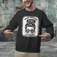 Book Lover What Happens At Book Club Stays Messy Bun Girls Unisex Sweatshirt