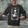 Book Lover The Reader Tarot Card Skeleton Reading Unisex Sweatshirt