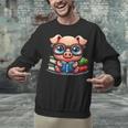 Book Lover Reading Pig Unisex Sweatshirt