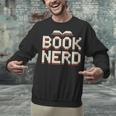 Book Nerd Retro Pixel Reading Librarian Aesthetic Unisex Sweatshirt