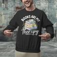 Book Are My Therapy Aesthetic Bookish Reading Unisex Sweatshirt