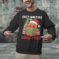 Book Reading Just Waiting For Christmas Gingerbread Unisex Sweatshirt