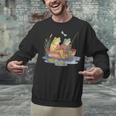 Book Shirt Frog Toad Fishing Vintage Book Frog Unisex Sweatshirt