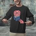 Book Worm Pun Read Reading Librarian America Men Women Kids Unisex Sweatshirt