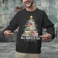 All Booked For Christmas Coquette Books Teacher Xmas Tree Unisex Sweatshirt All Booked For Christmas Coquette Books Teacher Xmas Tree Unisex Sweatshirt