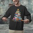 All Booked For Christmas Teacher Reading Student Bookworm Unisex Sweatshirt
