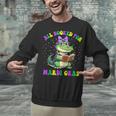 All Booked For Mardi Gras Crocodile Reading Book Teacher Unisex Sweatshirt