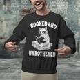 Booked And Unbothered Cat Reading Book Lovers Unisex Sweatshirt