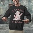 All Booked For Valentines Cute Cherub Vintage Book Lover Unisex Sweatshirt