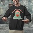 Bookmarks Are For Quitters Frog Reading Book Graphic Unisex Sweatshirt