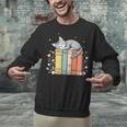 Books Lover Cute Sleepy Cat Relax Reading Vibe Unisex Sweatshirt