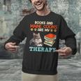 BOOKS AND MAINE COONS ARE MY THERAPY Main Coon Unisex Sweatshirt