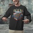 Books Rock Rock'n Roll Science Of Reading Teachers Guitar Unisex Sweatshirt
