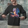 Bookworm Book Lover Women Girls Dragon Reading Unisex Sweatshirt