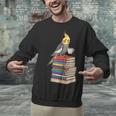 Bookworm Cockatiel Bird Reading Books Drinking Coffee Lover Unisex Sweatshirt