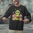 Bookworm Costume Kawaii Reading Worm For World Book Day Unisex Sweatshirt