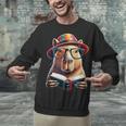 Capybara Bookworm Rodent Reading a Book Unisex Sweatshirt