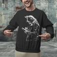 Cat Holds Book Writing Animal Print Motif Drawing Art Cat Unisex Sweatshirt Cat Holds Book Writing Animal Print Motif Drawing Art Cat Unisex Sweatshirt
