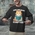 Cat Reading Books Bookworm Read One More Chapter Unisex Sweatshirt Cat Reading Books Bookworm Read One More Chapter Unisex Sweatshirt