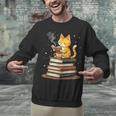 Cat Reading Books Unisex Sweatshirt