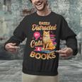 Cat Shirts For Women Book Lover Shirt Cats And Books Unisex Sweatshirt
