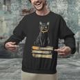 Cat Sitting On Books Unisex Sweatshirt