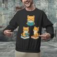 Cats Reading Book Lover Reading Bookworm Reader Unisex Sweatshirt