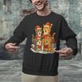 Cats Reading Books Christmas Tree Unisex Sweatshirt